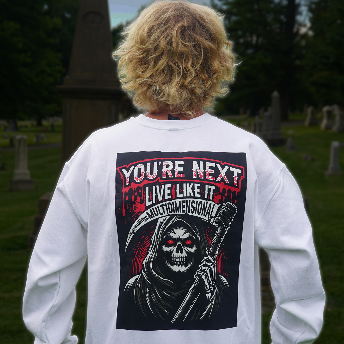 The Reaper Sweat Shirt-White