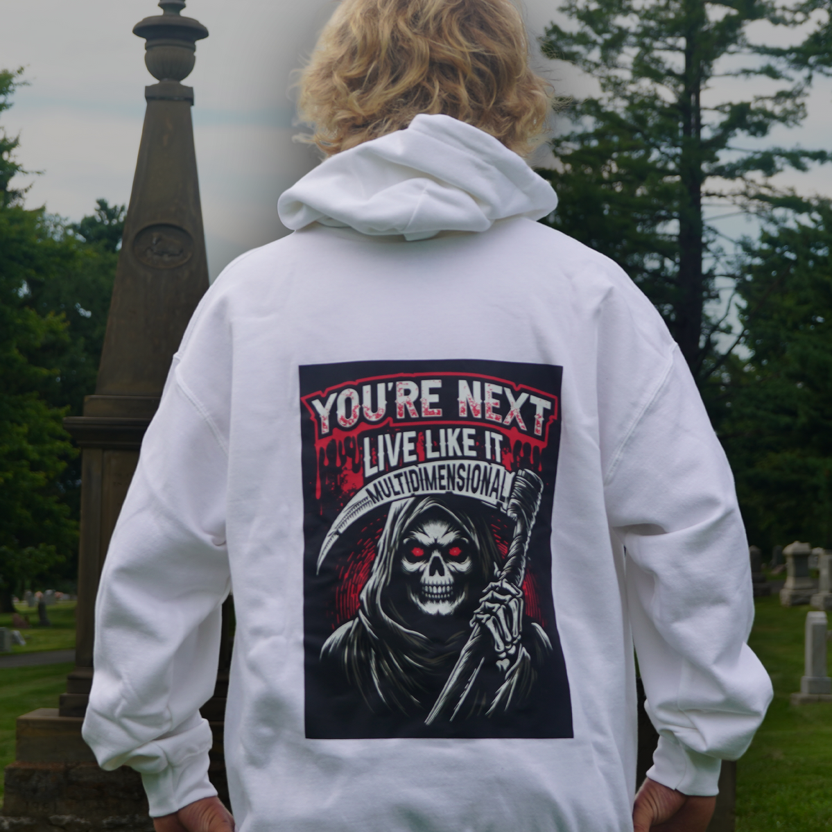 The Reaper Hoodie-White
