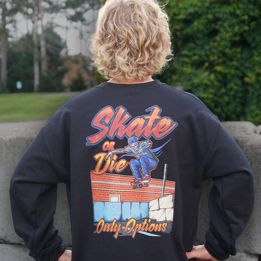 Skate or Die Nighttime-sweatshirt